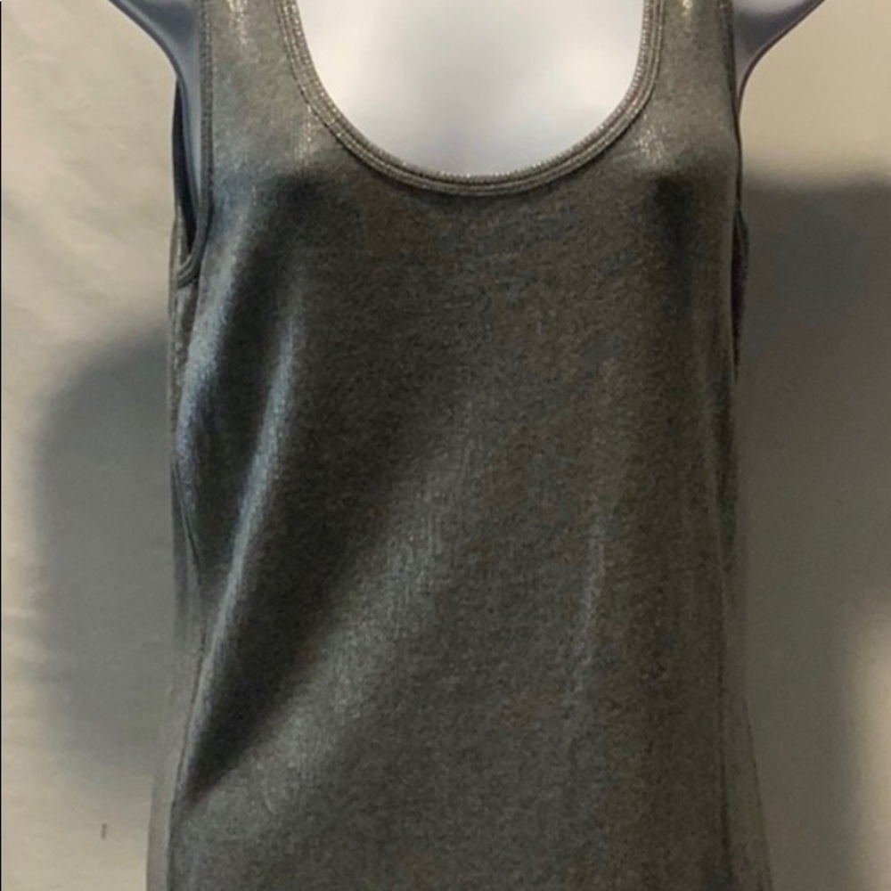 Elie Taharri size M ribbed Heather grey back with gold metallic front